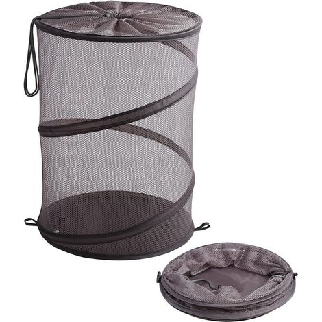 Cesto de ropa plegable,cesto de ropa desplegable de malla,cesta de almacenamiento para ropa y juguetes