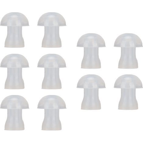 10 Pièces Dômes Universels Souples pour Aides Auditives, Embouts de Remplacement Taille M 11mm/0.43in pour Prothèses Auditives (1/5)