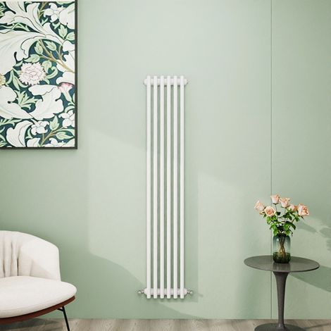 AICA 1500x290mm White Vertical Traditional Radiator Cast Iron 3 Column Heating UK