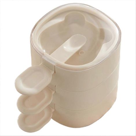 Stapelbare, weiße, mehrschichtige Silikon-Eisform (1/5)