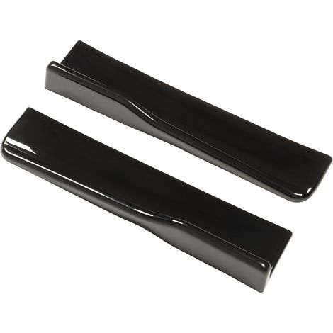 2 ailettes de bas de caisse arrière gauche et droite, en ABS noir brillant résistant aux rayures, pour voiture universelle. Diffuseur d'ailettes de bas de caisse arrière. (1/5)