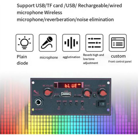 Carte Amplificateur 2 X 10 W Bluetooth de DéCodage MP3 Chariot Lecteur Audio Accessoires Module Voiture, B