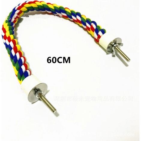 1 perchoir en corde de coton pour perruche, accessoire de cage, jouet amusant (1/4)