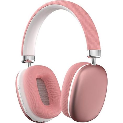 Casque Audio Bluetooth P958 Sans Fil, Charge Type-C, Autonomie 12H, Son Stéréo Basse Puissant, Couleurs Noir/Rose/Bleu (Rose) (1/5)