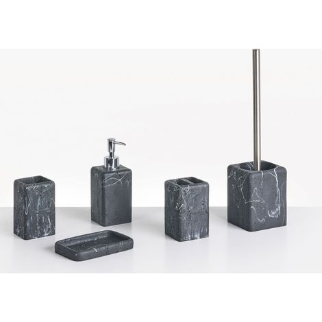 Set di accessori per il bagno marmo nero Vilcanota