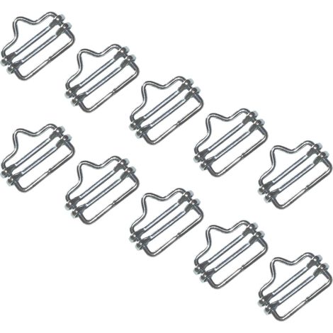 Electra Breitbandverbinder Metall, 20mm, 10er Set - zum Verbinden von Weidezaunbändern