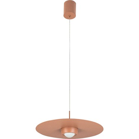 Suspension Luminaire LED D350 21W IRC90 Variable Rouge Brique Sablé ZAMBELIS 2586 - Blanc chaud - 3000K