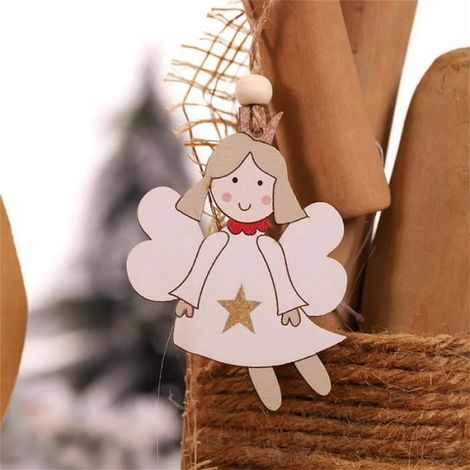 Pendentif - Bois - Suspendu - Décoratif - Naturel - Intérieur - Mur - Chambre - Salon - 2 Pièces - Style 4 (1/3)