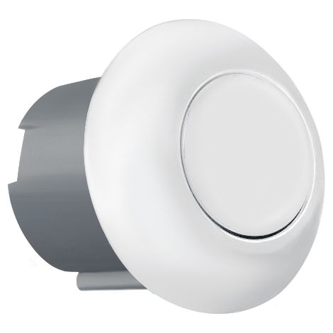Poussoir de commande pneumatique simple débit à encastrer - blanc - Regiplast