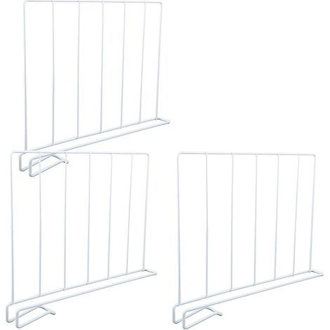3 pcs Séparateurs Placards Armoires, Separateurs d'armoire en Métal, pour la Cuisine la Bibliothèques la Maison- (1/3)