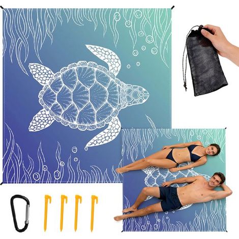 Manta de parque，Manta de playa grande de 200210 cm para arena，manta de playa impermeable para la playa，alfombra portátil a prueba de humedad (1/5)