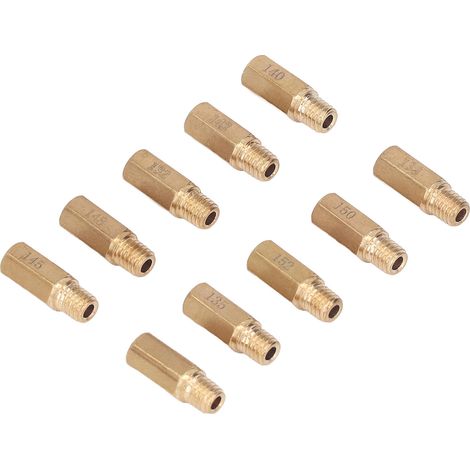 10 gicleurs principaux hexagonaux en métal pour carburateurs de moto Keihin PWK PWM OKO CVK NSR KSR (1/5)