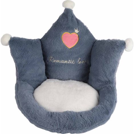 Coussin de Siège Épais et Confortable 3D pour Bureau et Maison, Bleu Foncé Couronne, 48x45x40cm, Chauffant et Moelleux (1/5)