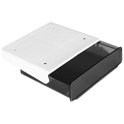 Organisateur de tiroir auto-adhésif 24x20x7.2 cm – Rangement coulissant sous bureau – Matériau plastique résistant – Pour bureau et cuisine (1/4)