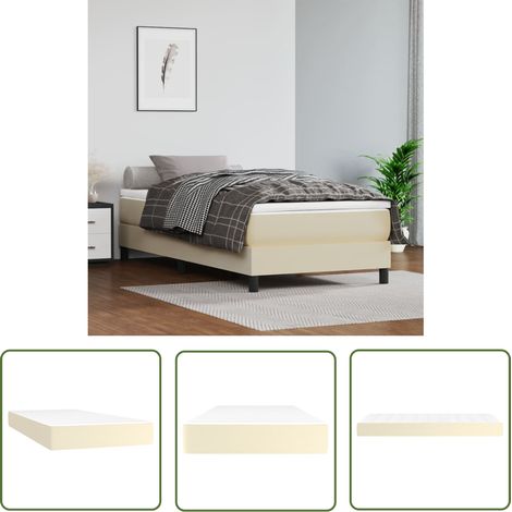 The Living Store Matelas de lit à ressorts ensachés Crème 100x200x20 cm - Matelas - Matelas À Ressorts Ensachés - Matelas Creme - Matelas Double - Literie (1/5)