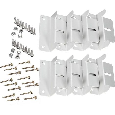 Set aus 2 Z-förmigen Montagesystemen für Solarpaneele, für Wohnwagen, Boote, Autos, LKWs, Häuser, netzunabhängige Dachmontage (insgesamt 8 Halterungen) (1/5)