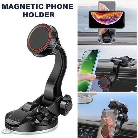 Support Téléphone Voiture Magnétique UNIVERSEL-Support Portable Noir (1/4)