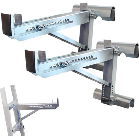 supports d'échafaudage, crics d'échelle, cric d'échelle à deux échelons pour l'extension du corps court pour l'étape de travail, la charge maximale est de 250 kg (1/5)