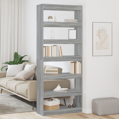 Bücherregal Graues Sonoma 80 x 30 x 198 cm Holzwerkstoff