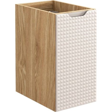 Möbelunterbau VELNIA – 1 Schublade – 30 cm – Farbe helles Eichenholz und Beige – Zum Aufhängen