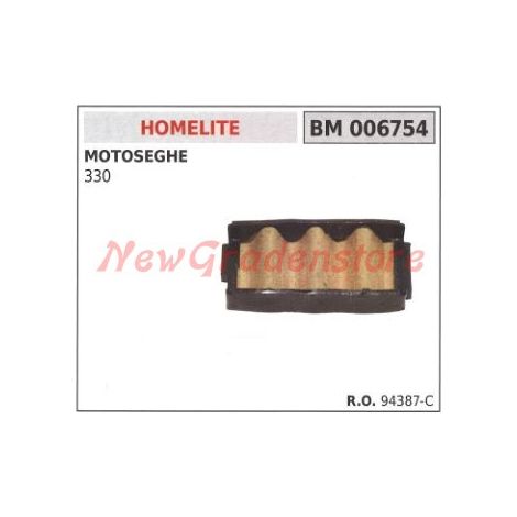 Filtro aria HOMELITE motosega 330 006754