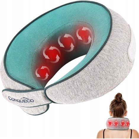 CONQUECO Massaggiatore per collo e spalle, senza fili, con funzione riscaldante