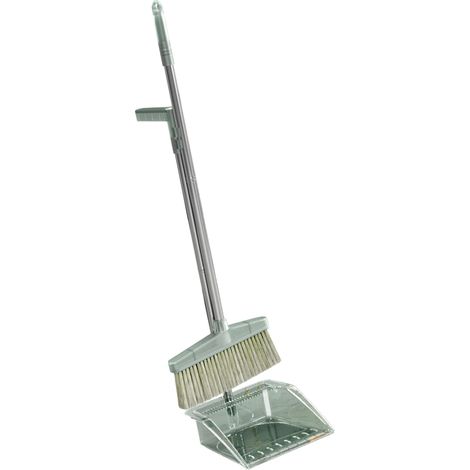 Ensemble balai et pelle à poussière, outil de nettoyage, pelle à poussière à long manche, kit de balai et brosse pour la maison et la chambre, vert