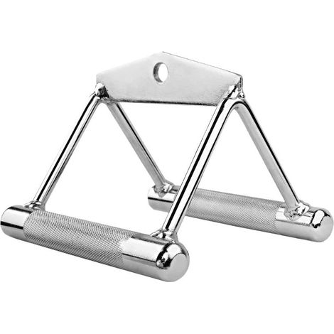 Mango triangular doble para polea de gimnasio multifuncional - acero (1/4)