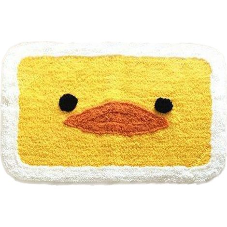 Tapis de bain absorbant 40x60 cm motif canard jaune, idéal pour salle de bains et toilettes (1/5)