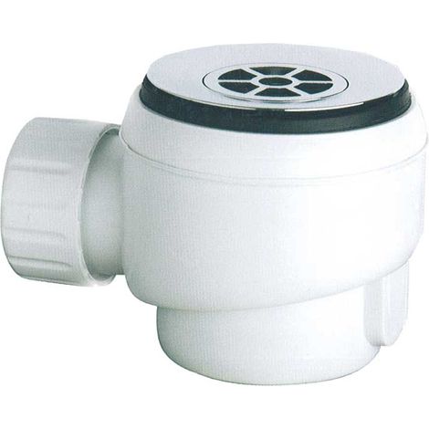 Bonde siphonnée pour receveur de douche avec trou Ø 60 Grille laiton "Naos" Ø 80