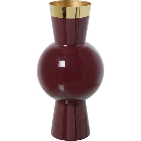 Vase Métal Émaillé Violet/Or °15X32 Cm (1/5)