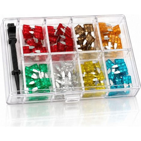 Jeu de fusibles à lame MINI pour voiture, pince, 80 pièces (1/4)