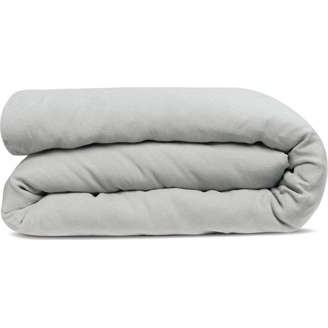 Housse de couette Pearl, linge de lit coloris gris, dimensions 260 x 240 cm - PANGIVO (1/3)