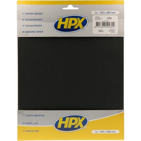 PAPIER ABRASIF P180 X 4 HPX