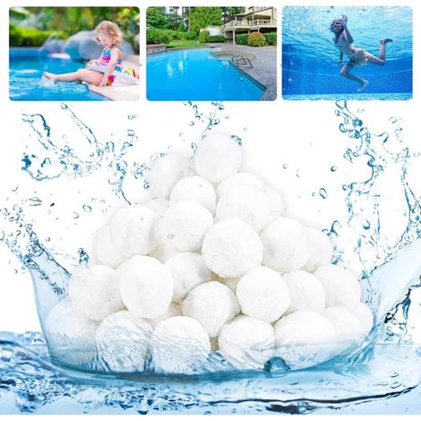 800g Balles Filtrantes Convient à Divers Balle Filtrante Piscine Remplacer de Sable Filtration (1/4)