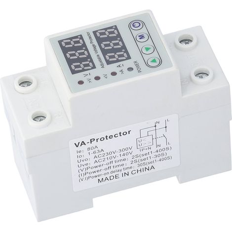 Protecteur de Tension Intelligent AC 220V avec Affichage LED, Relais de Protection contre les Surtensions et Sous-tensions pour Maison, 63A (1/5)