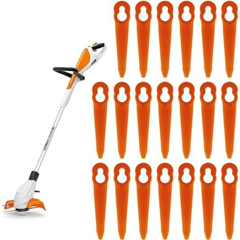 Lot de 20 Lames de rechange, Compatible Einhell GE-CT 18 Li, Longueur 8,3 cm, Pour débroussailleuse sans fil, Jardinage (1/5)