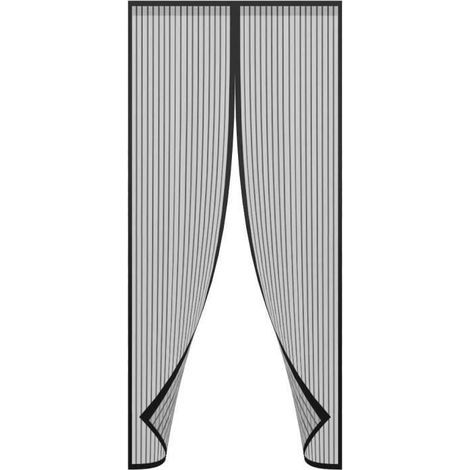 Magnetic screen door curtain for openings up to 90 x 210 cm (Black)