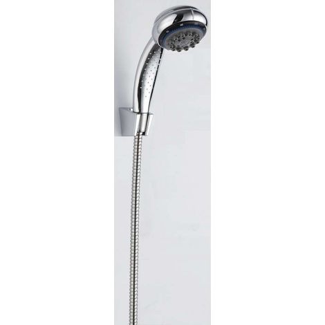 set doccia cromato con 8 funzioni e flessibile di 150 cm