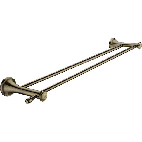 Porte-serviettes 1 Barre Fixe, L. 63.5 Cm,laiton Antique, Lada, Antique Salle De Bains Rétro Nimco (1/2)