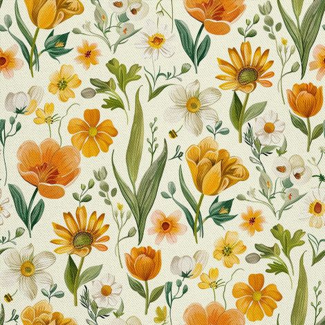 Tela decorativa para exteriores Oxford - Motivo primaveral I DX7113 (1/5)