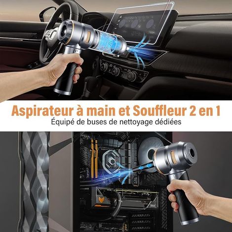 Aspirateur Voiture sans Fil, Aspirateur à Main Moteur Brushless, Mini 4 en 1 (1/3)