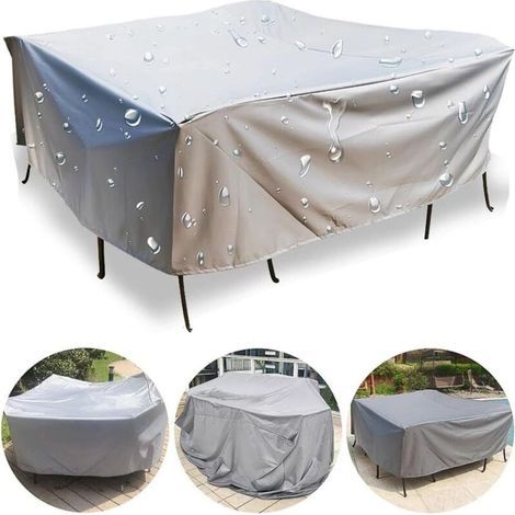 [JAMAIS UTILISÉ] Housse de protection rectangulaire pour meubles de jardin, en polyester, imperméable,anti-poussière, pour chaise ou table de jardin ( 180120120cm) (1/4)
