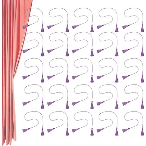 Tieback Para Cortinas - Poliéster - 49 Cm - Con Borla - Para Hogar Y Oficina - 30 Unidades (1/5)