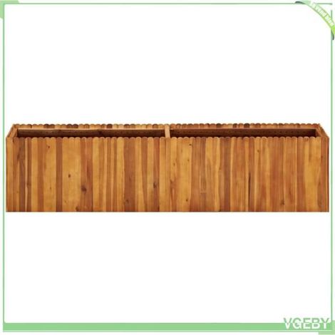 Lit surélevé de jardin - FAFEICY - 45926 - 200x30x50 cm - Bois d'acacia massif - Huilé (1/5)