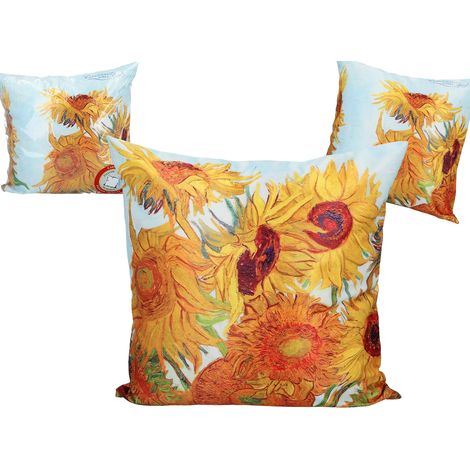 Federa decorativa con girasoli di Van Gogh e imbottitura DOM (1/3)