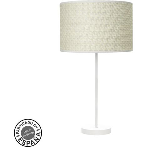 Modische Tischleuchte 1xe27 weiß/kastanienbraun weiß 63x30x30 cm