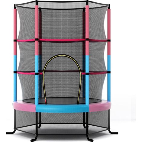Trampolín infantil con red de seguridad, 165 cm, capacidad de 200 kg (1/5)
