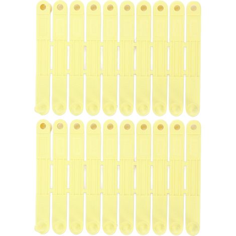 Lot de 20 boucles d'oreilles colorées et faciles à identifier pour le bétail (bovins, ovins et porcins). (1/5)