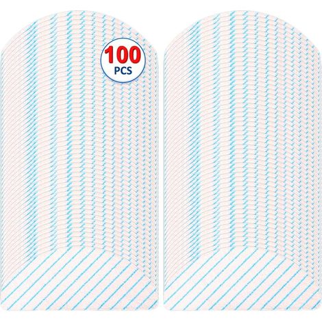 (100 Pièces) N10 Tampons de vadrouille jetables pour ECOVACS DEEBOT OZMO N10/ N10 Plus/ T8/ T8+/ T8 AIVI/ T9/ T9 MAX Lingettes d'aspirateur, tampons d'essuyage, chiffons de nettoyage à usage unique (1/5)